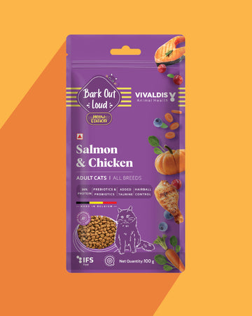 Salmon & Chicken - Adult Cat Dry Food (100 gm)